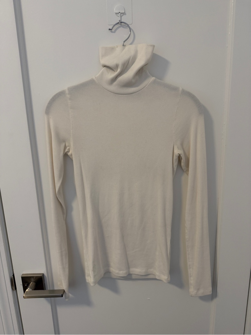 Polo by Ralph Lauren White Turtleneck Slim Knit Sweater